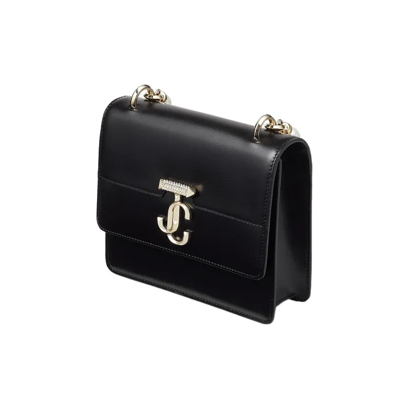 Jimmy Choo Leather Crossbody Bag Shoulder Bag Women's Black-1