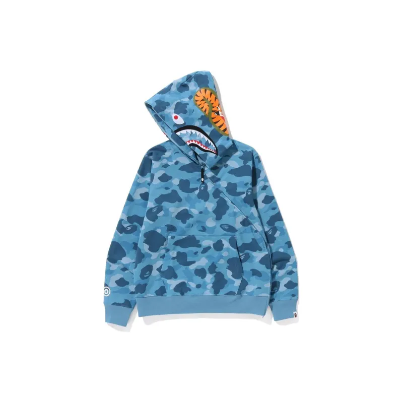 A BATHING APE Honeycomb Camo Shark Full Zip Hoodie-1