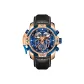 RT3532S-Rose Case Blue Dial Black Leather Strap