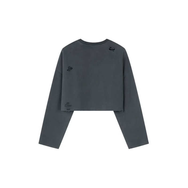 UOOYAA Crop Tops Women's Gray-1