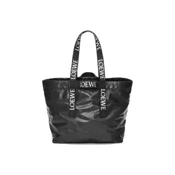 LOEWE Fold Shopper In Paper Calfskin Black