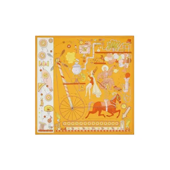 HERMES Tea For Two Silk Scarves Women's