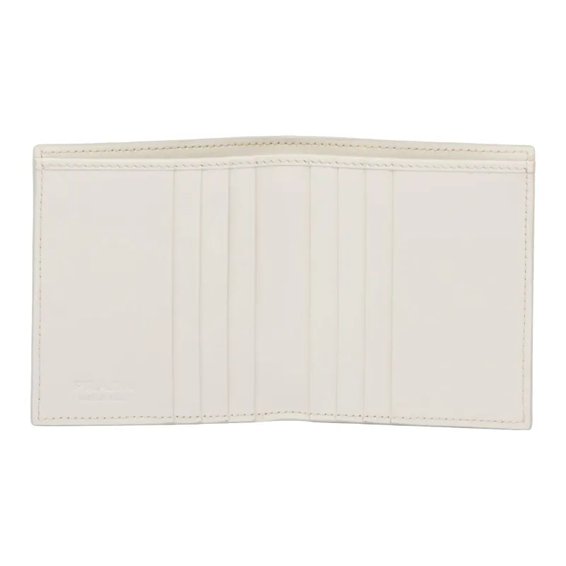 PRADA Leather Wallet Men's White-3