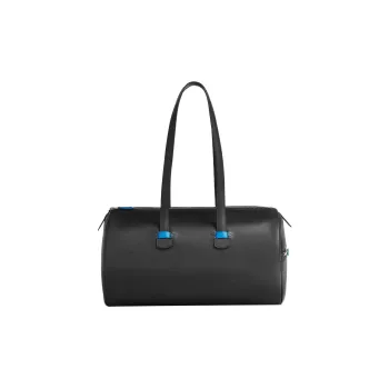 HERMES Galop D'Hermes Sport Swift Leather Handbag Men's Black/French Blue/Cactus Green