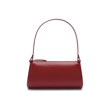 MUVA Cow Leather Shoulder Bag Regular Women's White/Black/Red