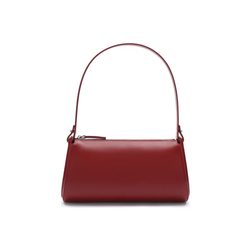 MUVA Cow Leather Shoulder Bag Regular Women's White/Black/Red-0