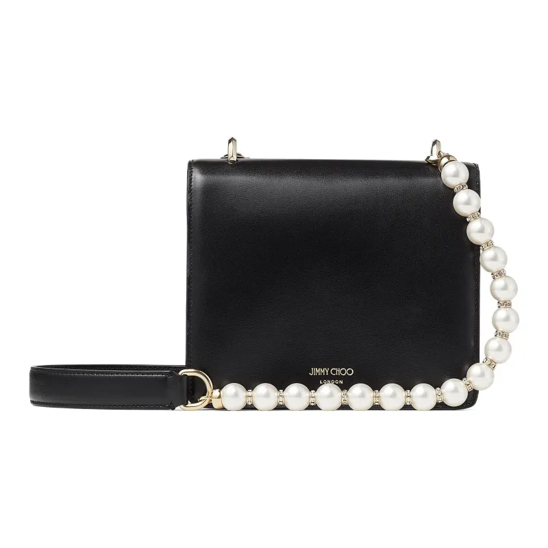 Jimmy Choo Leather Crossbody Bag Shoulder Bag Women's Black-3