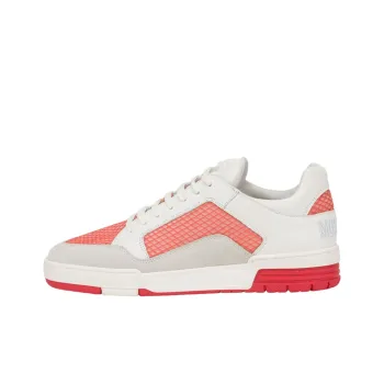 MOSCHINO Stylish Skateboarding Shoes Men's White Orange Gray