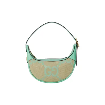 GUCCI Ophidia Canvas With Leather Shoulder Bag Handbag Shoulder Bag Women's Beige & Mint Green