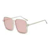 Transparent Frame with Pink Lens