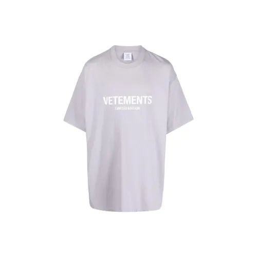 Vetements T-Shirts Men Lavender Purple