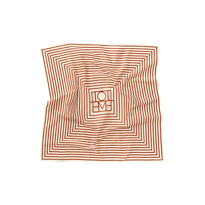 TOTEME Striped Monogram-print Scarf-1