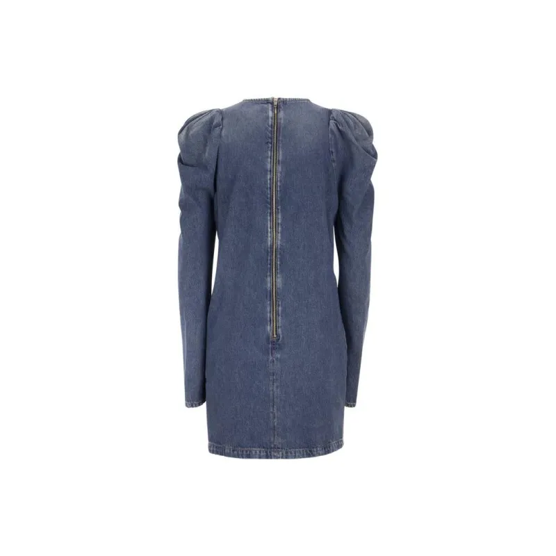 SportMax Long-Sleeved Dresses Women's Denim Blue-1
