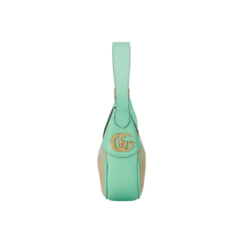 GUCCI Ophidia Canvas With Leather Shoulder Bag Handbag Shoulder Bag Women's Beige & Mint Green-3