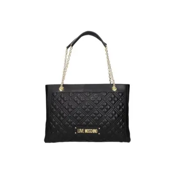 LOVE MOSCHINO Polyurethane Tote Bag Shopping Bag Handbag Shoulder Bag Crossbody Bag Women's Black
