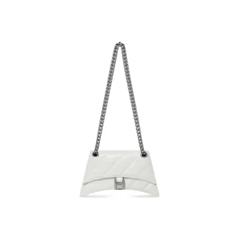 Balenciaga Women's Crush XS Chain Shoulder Bag White
