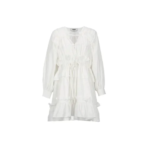 MSGM Long-Sleeved Dresses Women's White