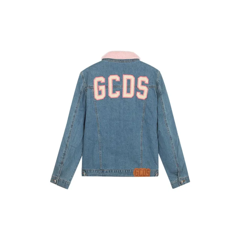 GCDS Denim Jackets Men Light Blue-1