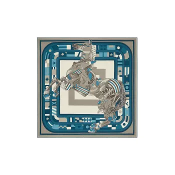 HERMES Robocabar Silk Scarves Men