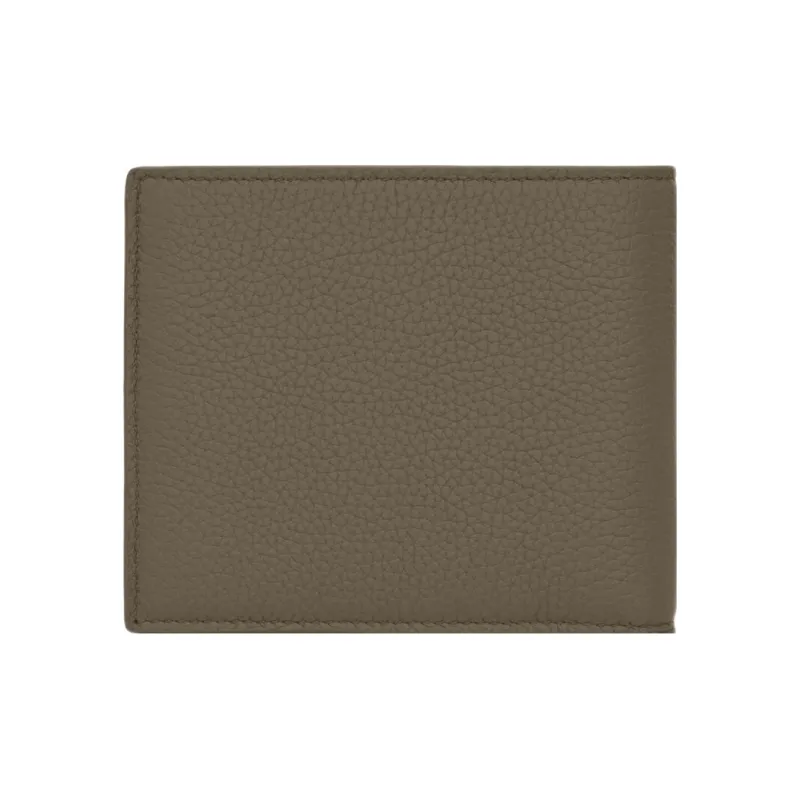 SAINT LAURENT CASSANDRE Grained Calfskin Wallet Men's Dark Khaki-2
