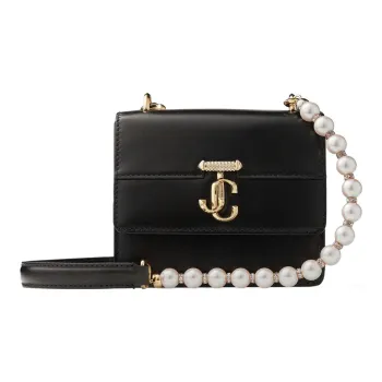 Jimmy Choo Leather Crossbody Bag Shoulder Bag Women's Black