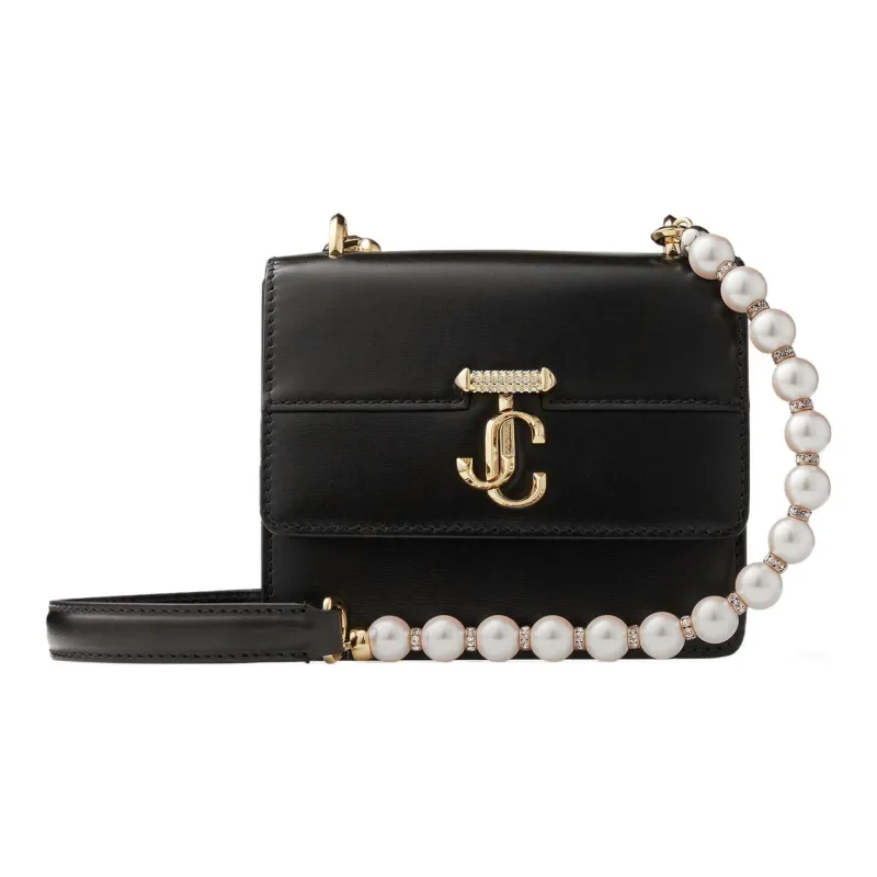 Jimmy Choo Leather Crossbody Bag Shoulder Bag Women's Black-0