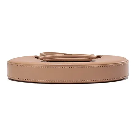 FENDI Cookie Cow Leather Shoulder Bag Crescent Bag Handbag Shoulder Bag Women's Beige Camel-4