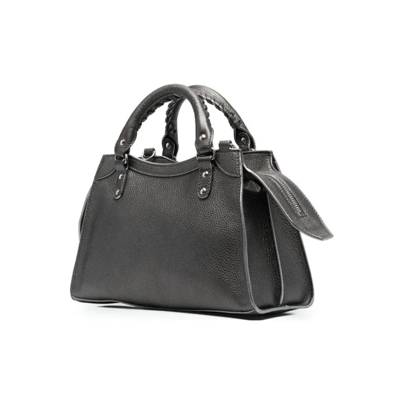 Balenciaga Neo Classic Grain Texture Embossed Cow Leather Shoulder Bag Crossbody Bag Extra Small Women's Dark Gray-1