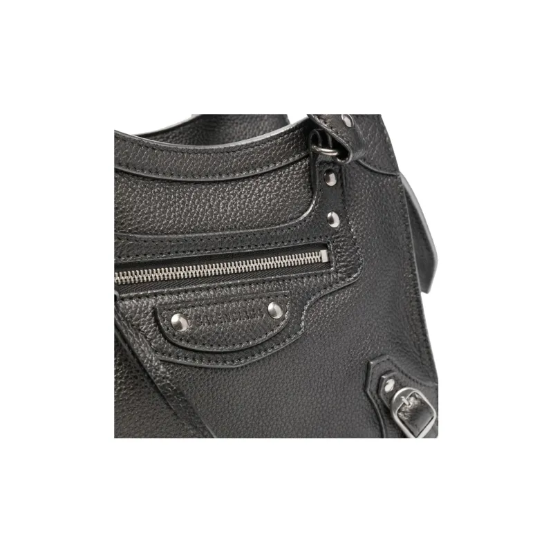 Balenciaga Neo Classic Grain Texture Embossed Cow Leather Shoulder Bag Crossbody Bag Extra Small Women's Dark Gray-2