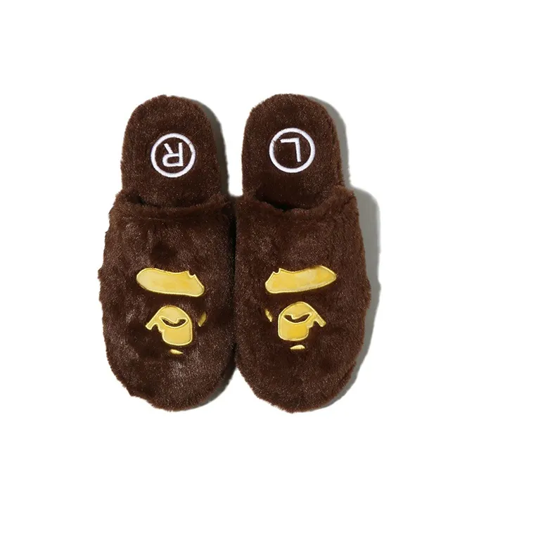 BAPE Ape Head Slipper Brown-3
