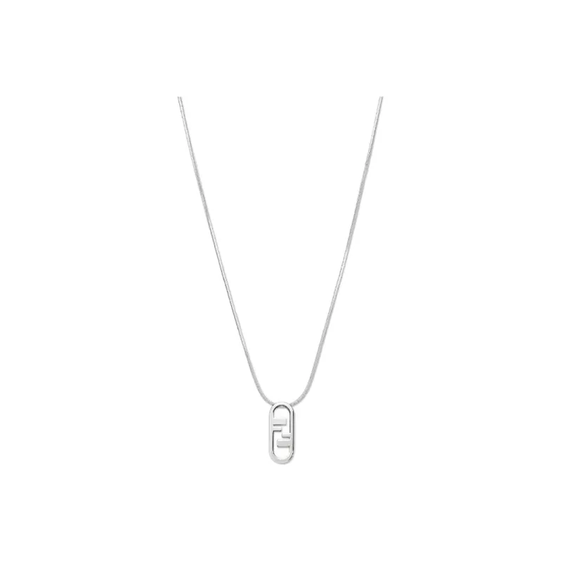 FENDI O Lock Necklaces Men Silver POIZON