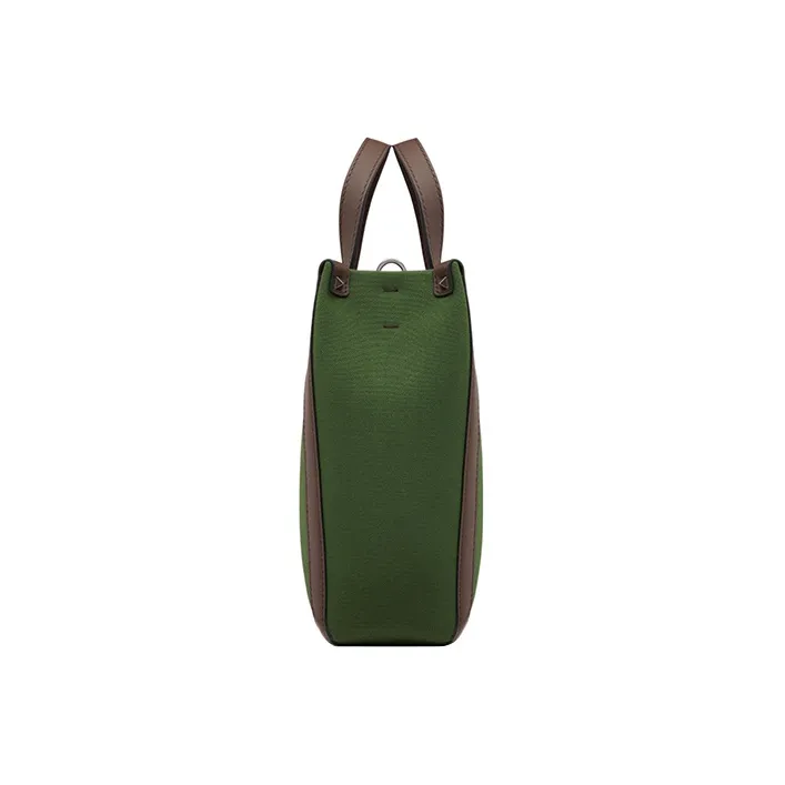 Valentino GARAVANI Canvas Tote Bag Shopping Bag Portable Canvas Bag Shoulder Bag Mini Men's Green-2