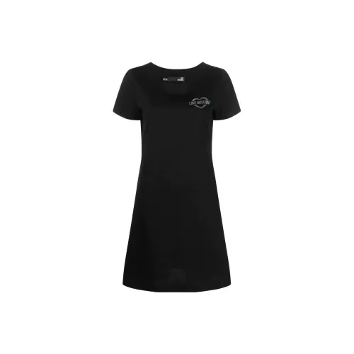 LOVE MOSCHINO Short-Sleeved Dresses Women's Black