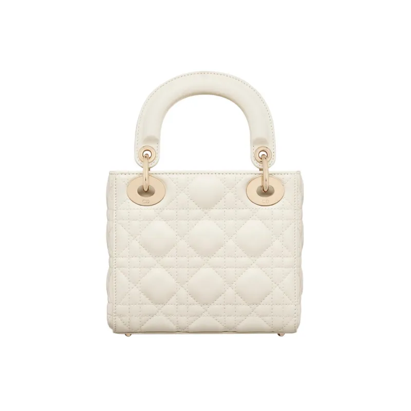 DIOR Lady Dior Sheepskin Lady Dior Bag Shoulder Bag, Crossbody Bag, Handbag Mini Women's Milk White-3