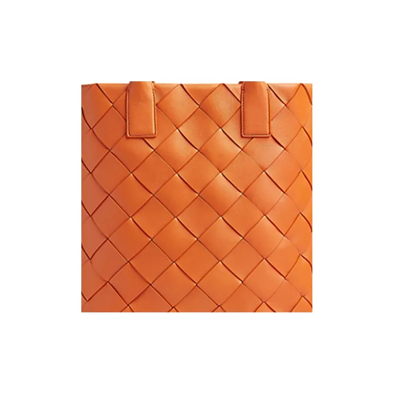 Bottega Veneta CABAT Lambskin Tote Bag Shopping Bag Shoulder Bag Crossbody Bag Handbag Medium Size Women's Burnt Orange-3