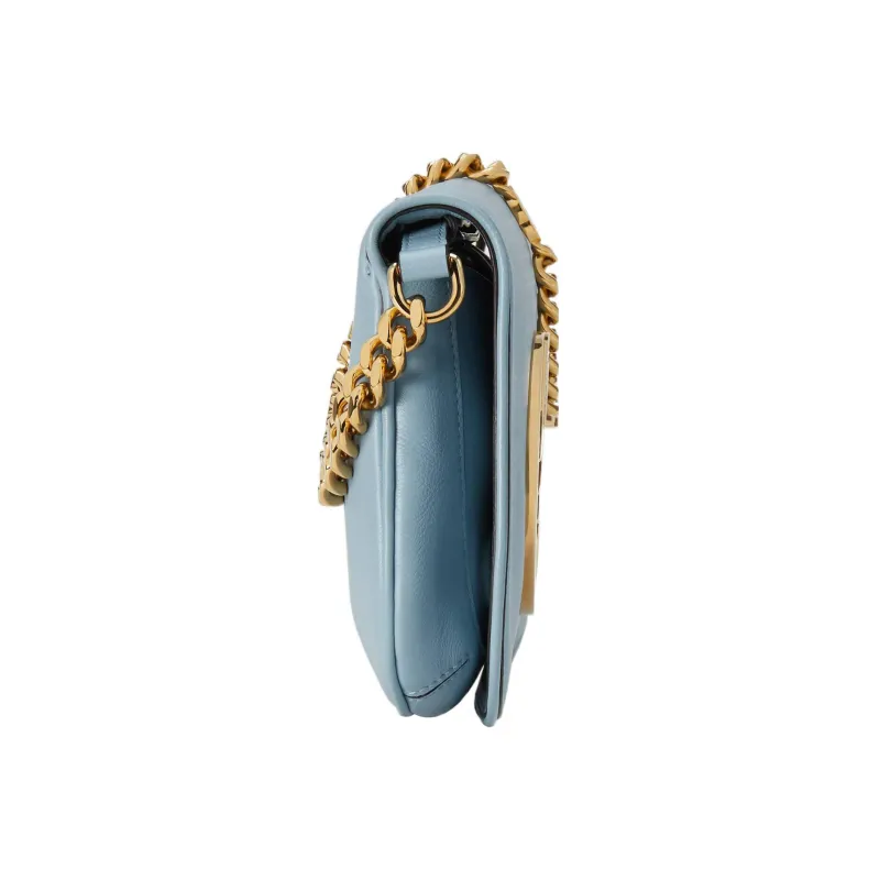 GUCCI Blondie Leather Chain Shoulder Bag Shoulder Bag Crossbody Bag Women's Light Blue-4