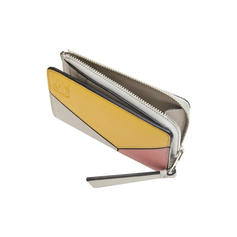LOEWE Puzzle Calfskin Wallet Women's Multicolor-3