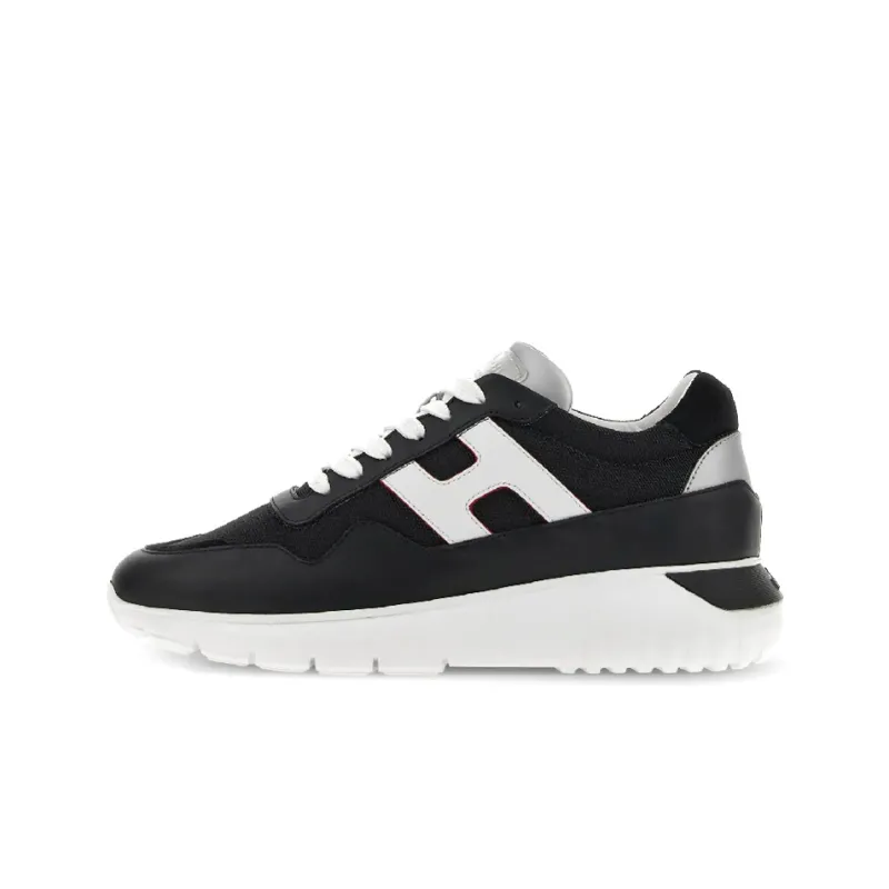HOGAN Interactive³ Abrasion Resistant Low Top Sports Casual Shoes Men's Black-0