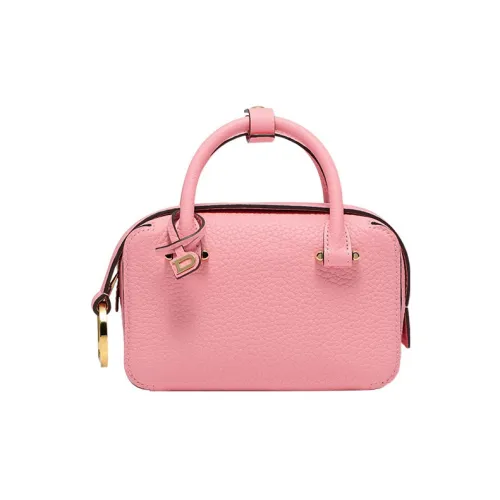 Delvau Cool Bo Taurillon Soft Grain Soft Calfskin Shoulder Bag Crossbody Bag Handbag Extra Mini Women's Pink