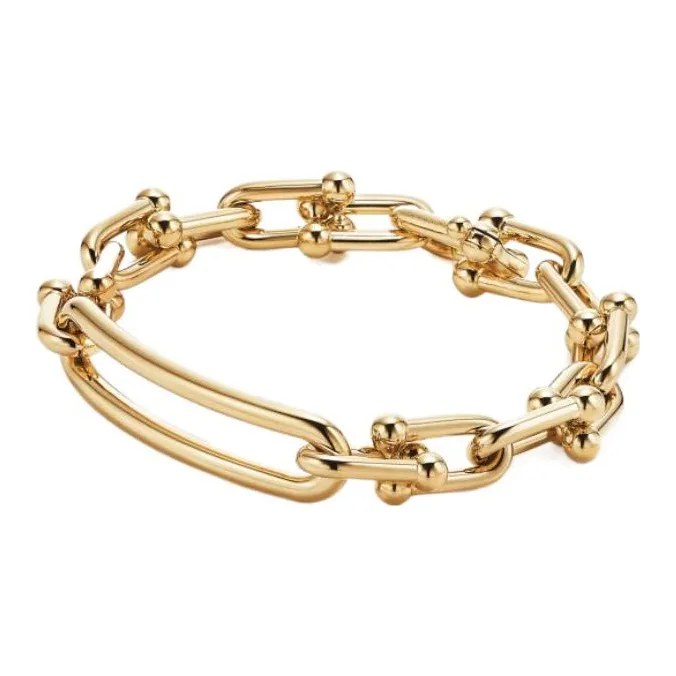 TIFFANY & CO. Tiffany HardWear Series 18K Gold Bracelets Women's Gold-1