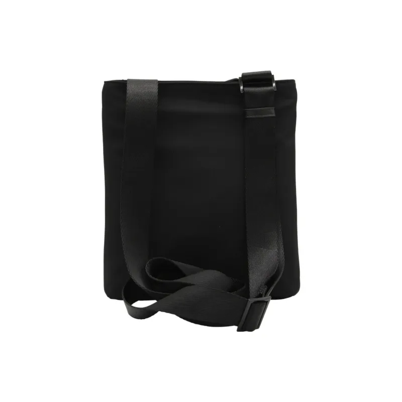 VERSACE JEANS COUTURE Canvas With Leather Shoulder Bag, Crossbody Bag Men's Black-1