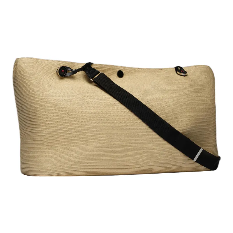 Maison Margiela Cow Leather With Cotton Shopping Bag Handbag Shoulder Bag Women's Yellow White Multicolor-2