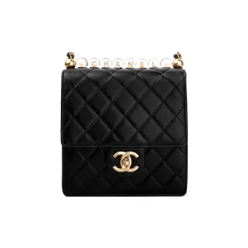 CHANEL Classic Flap CF Goatskin Shoulder Bag, Crossbody Bag Women's Black