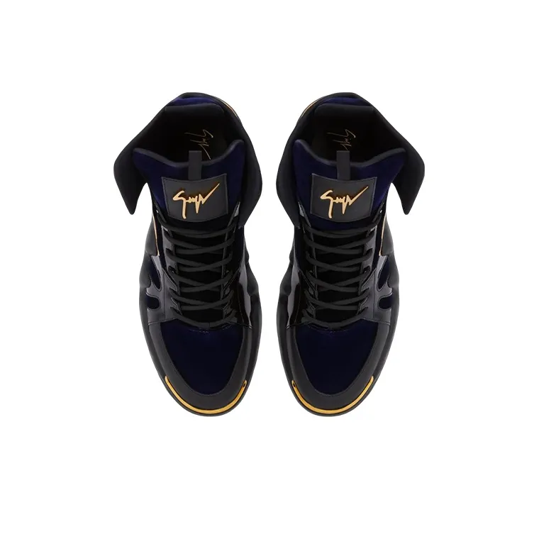 Giuseppe Zanotti/GZ Talon High Top Stylish Skateboarding Shoes Men's Black-2
