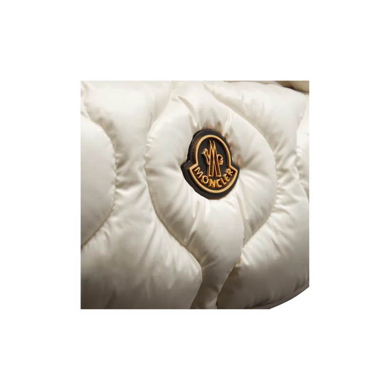 Moncler Fabric Crescent Bag, One Shoulder Handbag Women's White-3