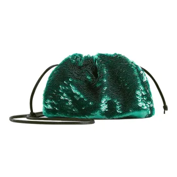 Bottega Veneta Polyamide One Shoulder Crossbody Clutch Mini Women's Green