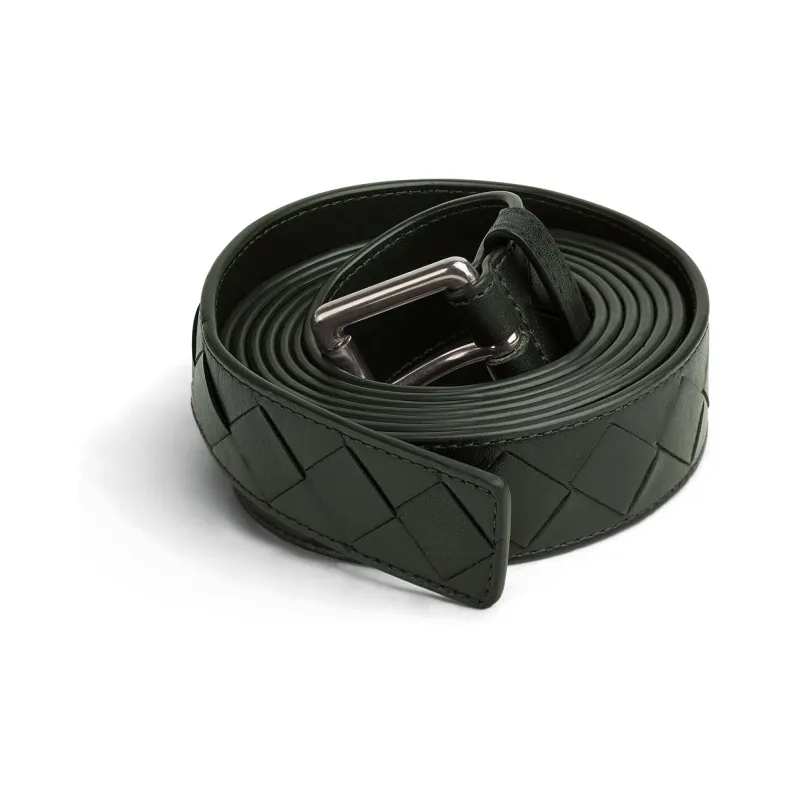 Bottega Veneta Signature Weave Buckle Belt-0