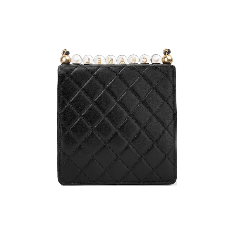 CHANEL Classic Flap CF Goatskin Shoulder Bag, Crossbody Bag Women's Black-2