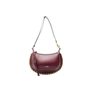 ISABEL MARANT Leather Crossbody Bag, Shoulder Bag Women's Burgundy