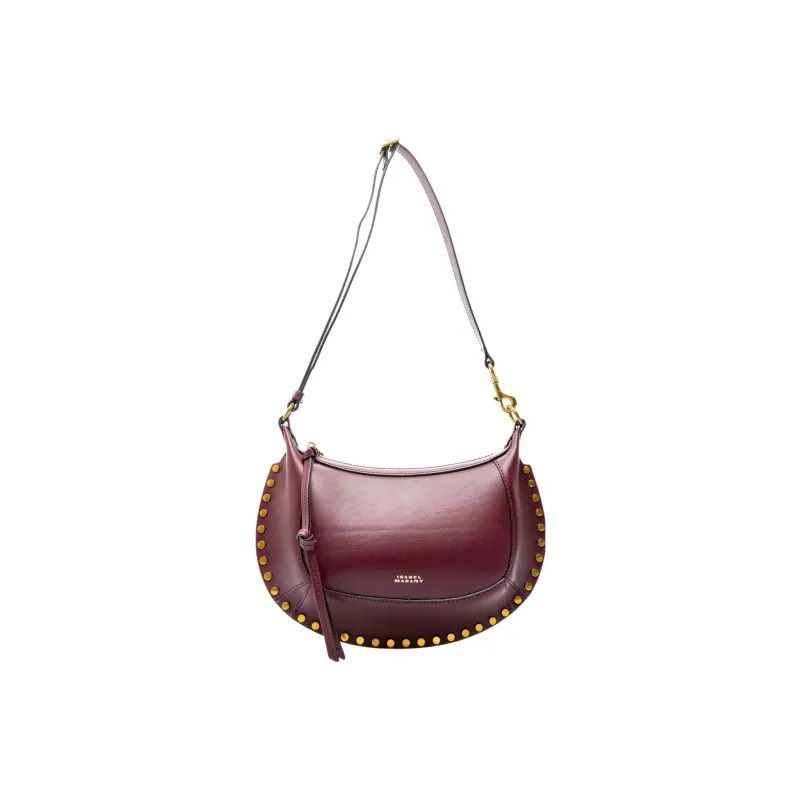 ISABEL MARANT Leather Crossbody Bag, Shoulder Bag Women's Burgundy-0